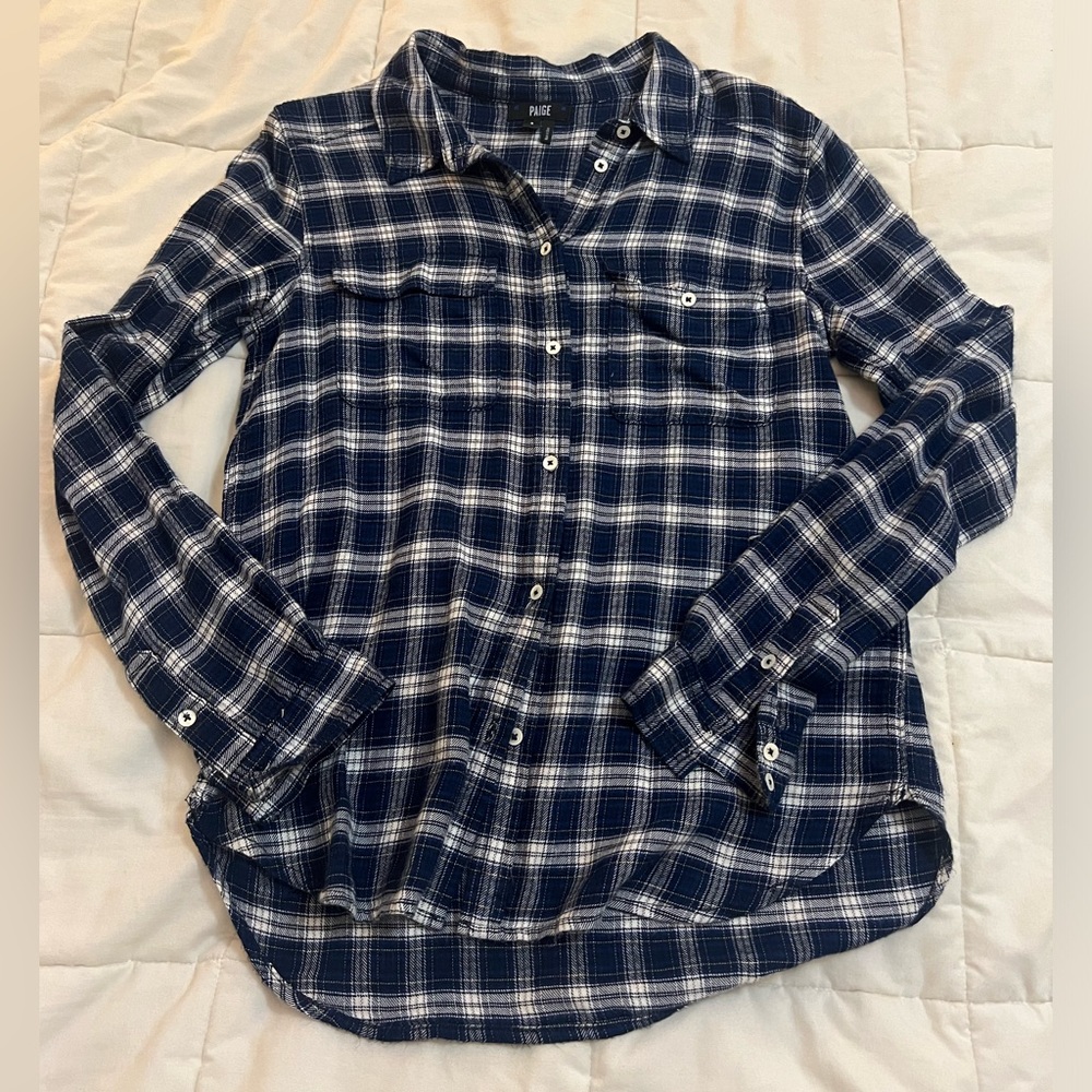 Paige Navy Flannel